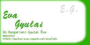 eva gyulai business card
