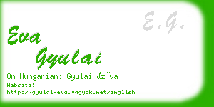 eva gyulai business card